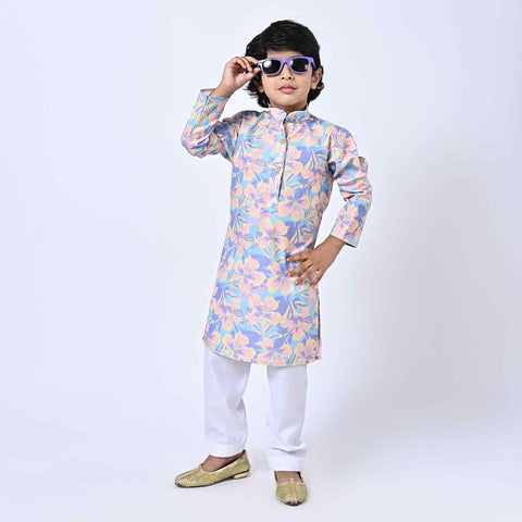 LIGHT ABSTRACT FLORAL KURTA
