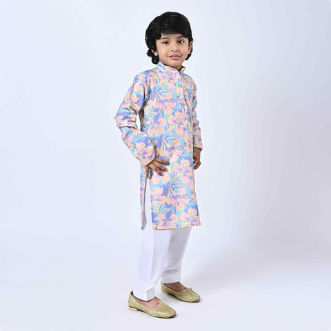 LIGHT ABSTRACT FLORAL KURTA