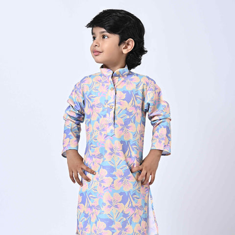 LIGHT ABSTRACT FLORAL KURTA