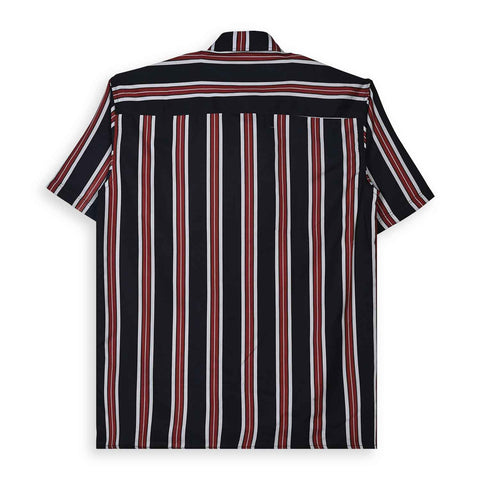 STYLISH STRIPED RED & WHITE PRINTED SHIRT