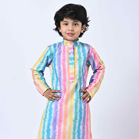 HOLI KURTA COLOURFUL STRIPES