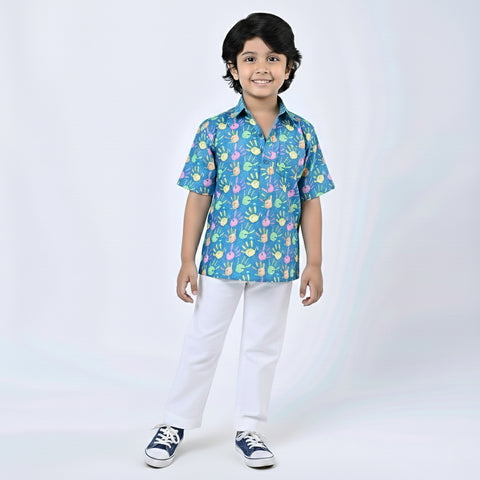 HOLI SHIRT SMALL COLOURFUL HANDS
