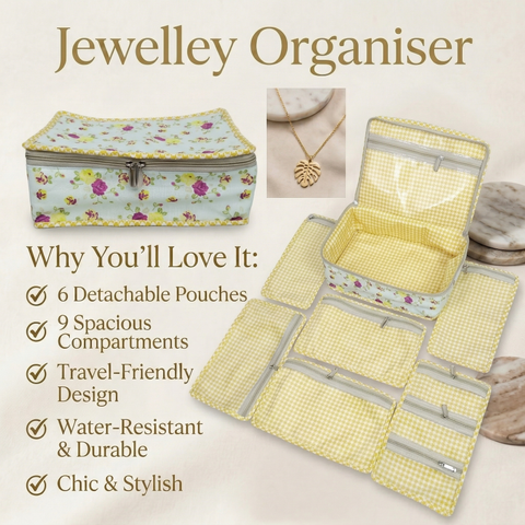 SUNSHINE BLOOM PRINT JEWELRY ORGANIZER