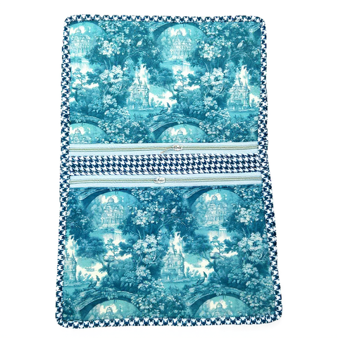 ENCHANTED CASTLE GARDEN PRINT MAXSTOR TOILETRY BAG