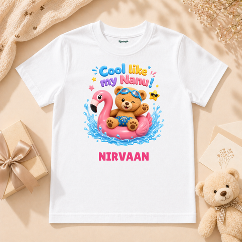 Stylish Baby Pool Party Teddy Flamingo Cool Like My Nanu