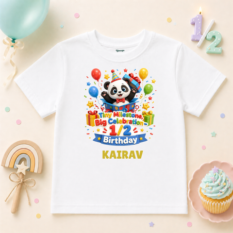 Birthday Panda Party Custom Name T Shirt