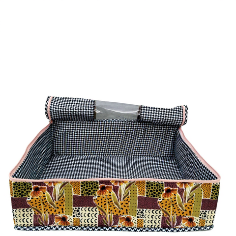 MIDNIGHT PEACH PETALS PRINT GRAND SAREE ORGANIZER