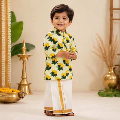 Personalized Kanikonna Bloom Kurta