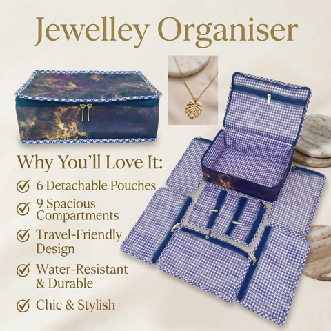 COSMIC MARBLE PRINT JEWELRY ORGANIZER