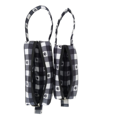 BLACK PAW PRINT SMALL DUO POUCH SET