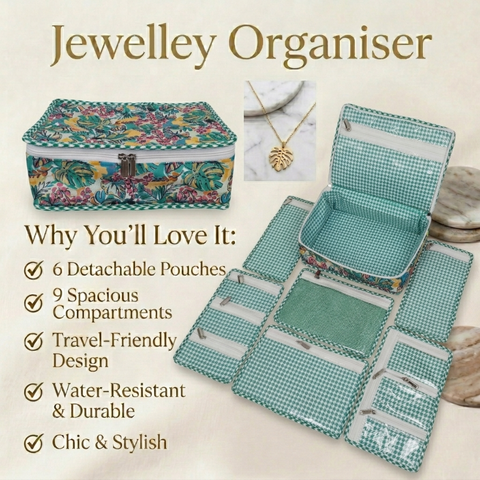 SUNSET JUNGLE PUNCH PRINT JEWELRY ORGANIZER