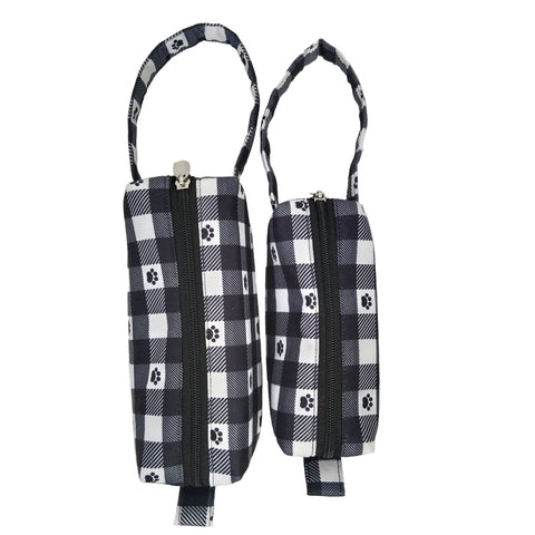 BLACK PAW PRINT SMALL DUO POUCH SET