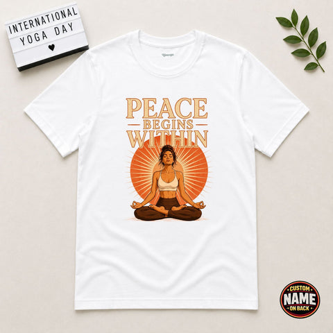 Yoga State of Mind Girl Printed Tshirt