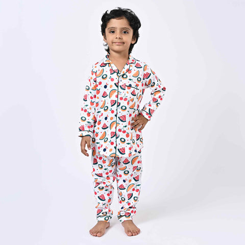 Mix Fruit Printed Kids Night Suit
