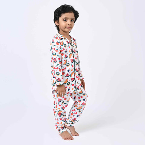 Mix Fruit Printed Kids Night Suit