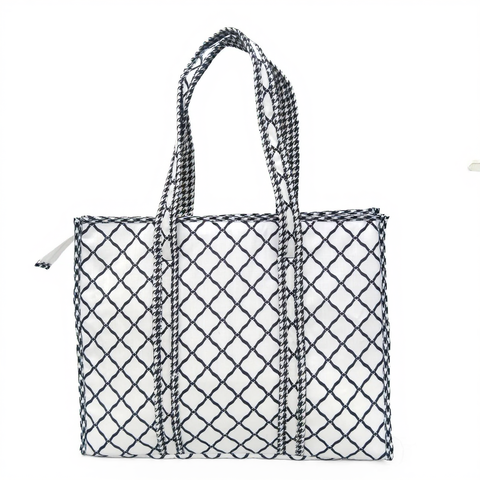 DIAMOND CHAIN ELEGANCE PRINT SMALL TOTE BAG