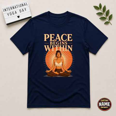 Yoga State of Mind Girl Printed Tshirt