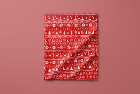 Christmas Tribal in a red & white