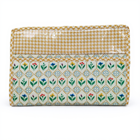 GOLDEN BLOSSOM MOSAIC PRINT MAXSTOR TOILETRY BAG