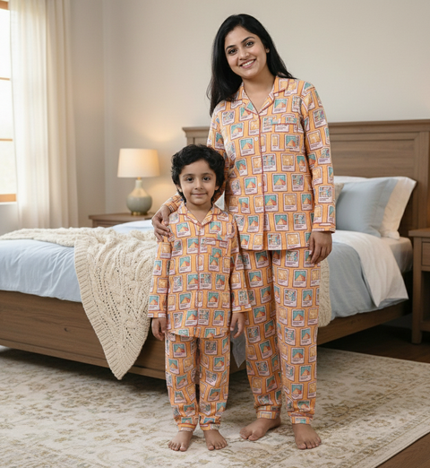 Resort Printed Kids Night Suit
