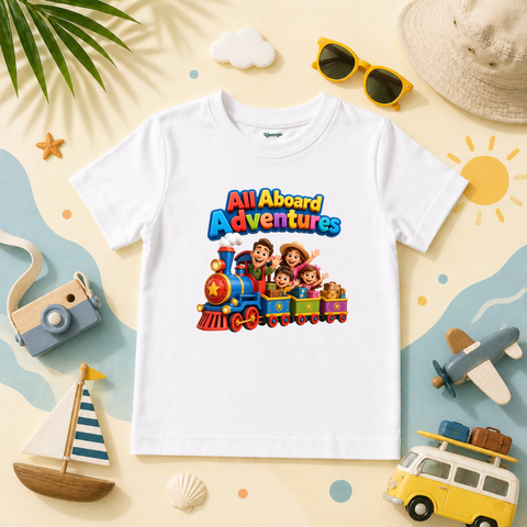 Train Journey Theme All Aboard Adventures Family Trip Travel Fun Graphic T Shirt