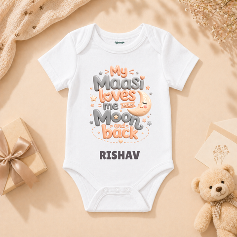 Sweet Baby Outfit Featuring My Maasi Loves Me To The Moon And Back