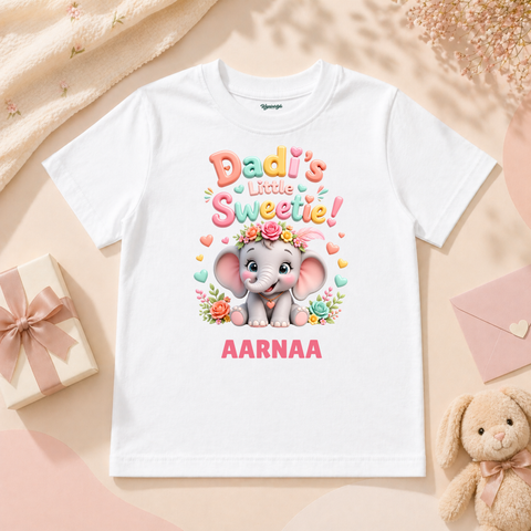 Dadis Little Sweetie Baby Girl Elephant Love Hearts Soft Pastel