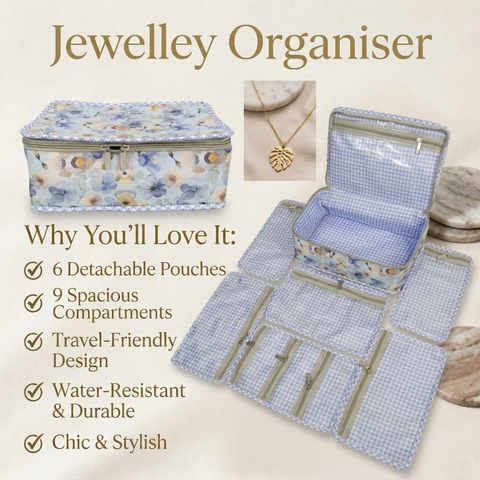 DREAMY LAVENDER PRINT JEWELRY ORGANIZER