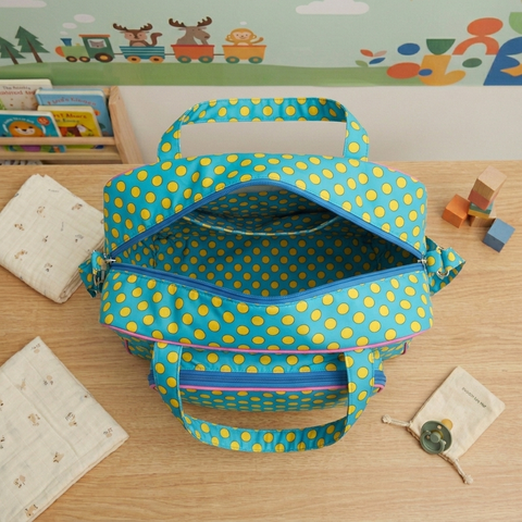 PLAYFUL BIRDS PRINT  Baby Diaper Bag