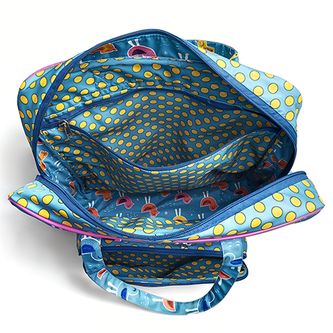 PLAYFUL BIRDS PRINT JUMBO BACKPACK