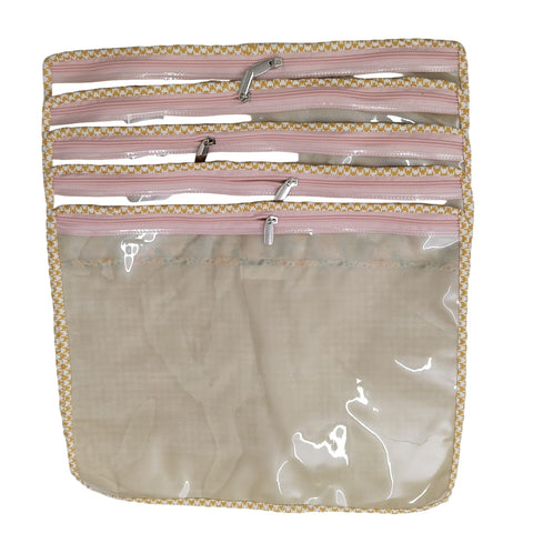 BLUEBELL BUTTERSCOTCH CHECKS PRINT GRAND SAREE ORGANIZER