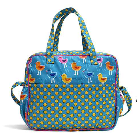 PLAYFUL BIRDS PRINT  Baby Diaper Bag
