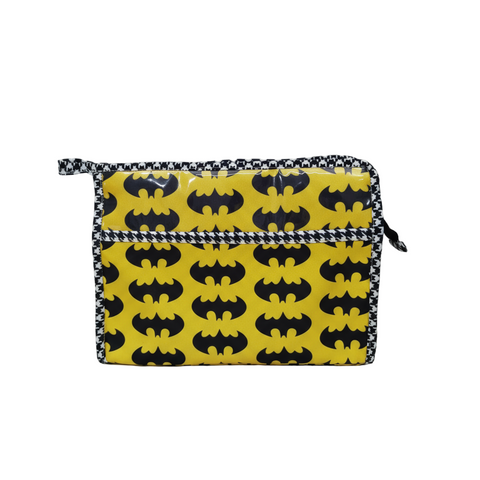 SUPER SQUAD BAT PRINT TRIOZIP TOILETRY BAG