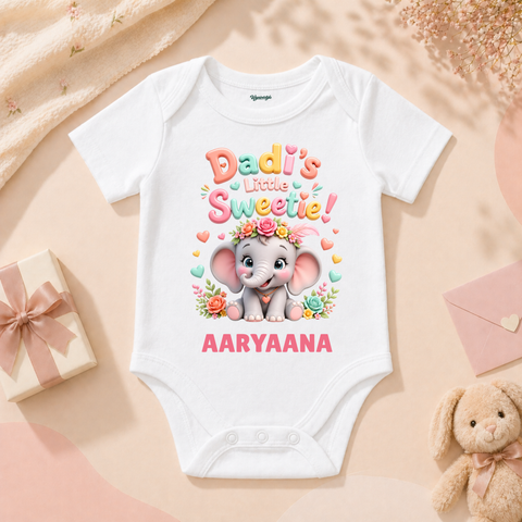 Dadis Little Sweetie Baby Girl Elephant Love Hearts Soft Pastel