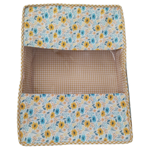 MARIGOLD TEAL MEADOW PRINT GRAND SAREE ORGANIZER