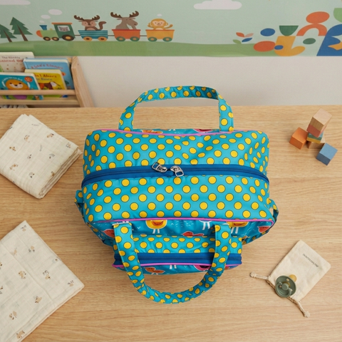 PLAYFUL BIRDS PRINT  Baby Diaper Bag