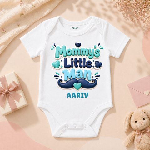 Adorable Baby Boy Featuring Mommy’s Little Man With Cute Mustache