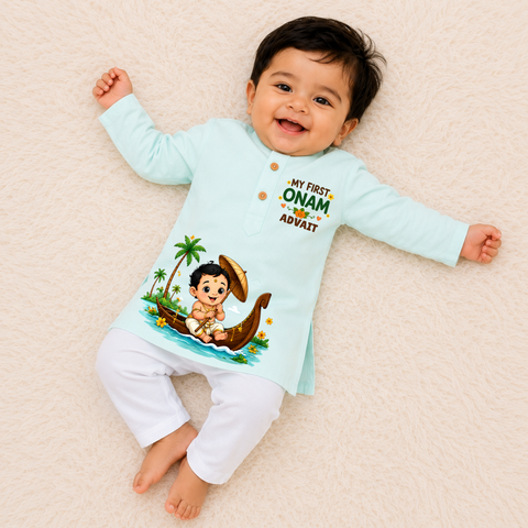 My First Onam Personalized Baby Kurta Pajama