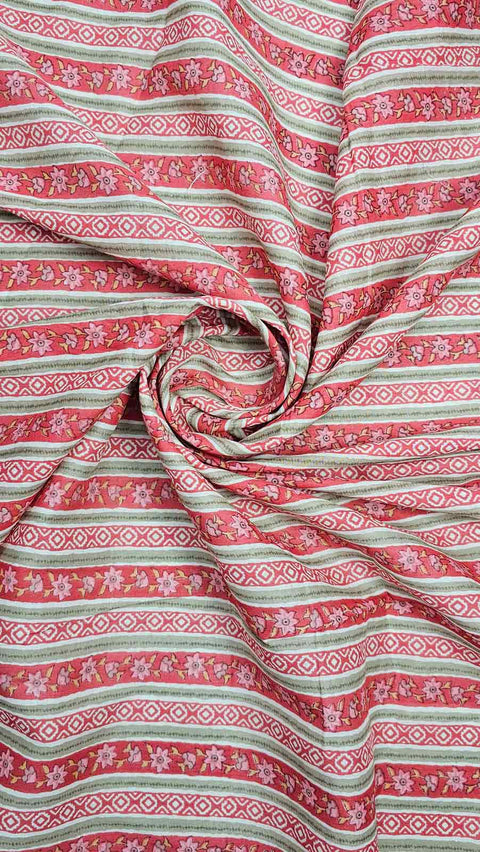 Red and white striped fabric