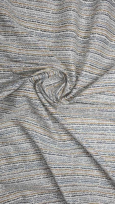 Stunning blue and white striped fabric