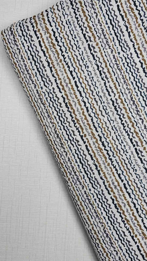 Stunning blue and white striped fabric