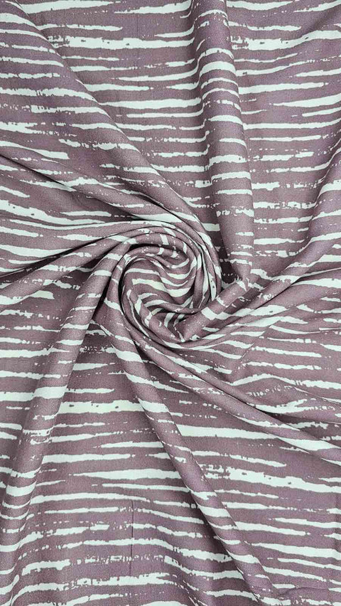Vibrant purple and white striped fabric