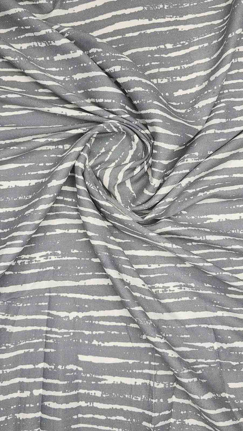 Stylish grey and white striped fabric