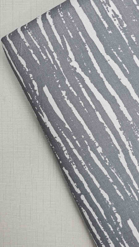 Stylish grey and white striped fabric