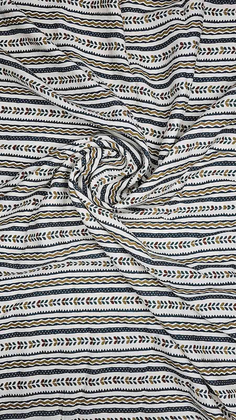Stylish black and white striped fabric