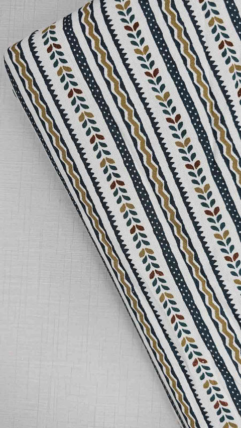 Stylish black and white striped fabric