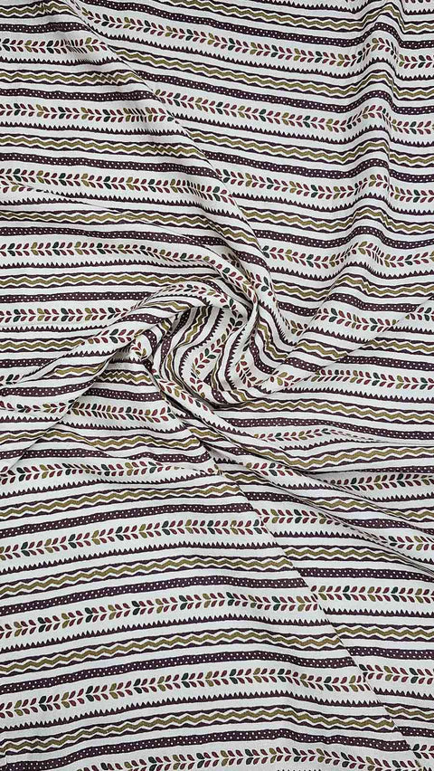 Stylish brown and white striped fabric