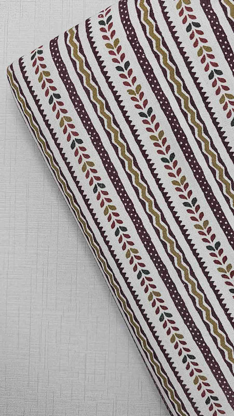 Stylish brown and white striped fabric