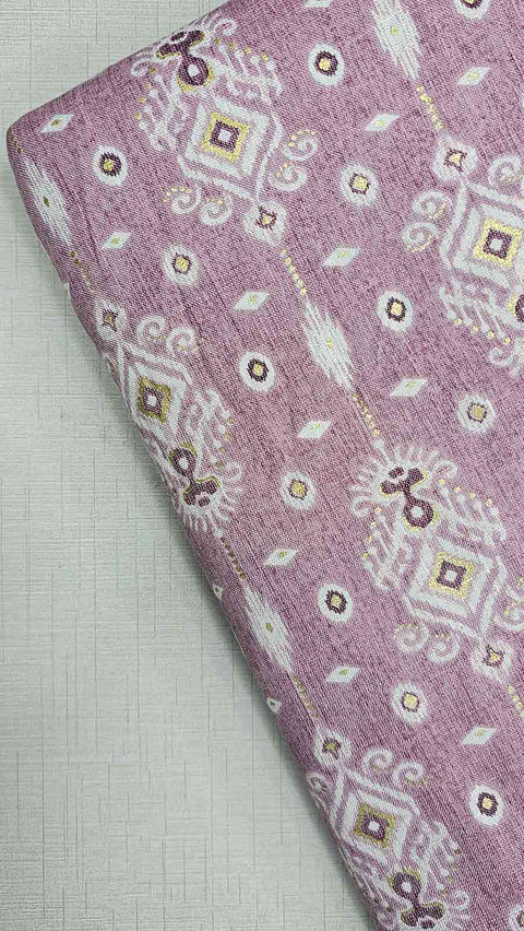 Vibrant purple and white geometric fabric