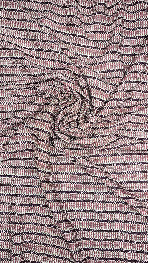 Stylish pink and black striped fabric